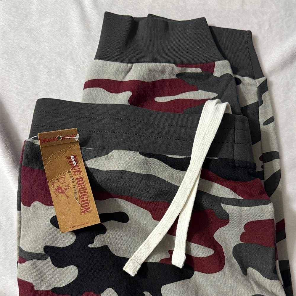 TRUE RELIGION Camouflage Jogger Pants with Drawstring SIZE 3XL